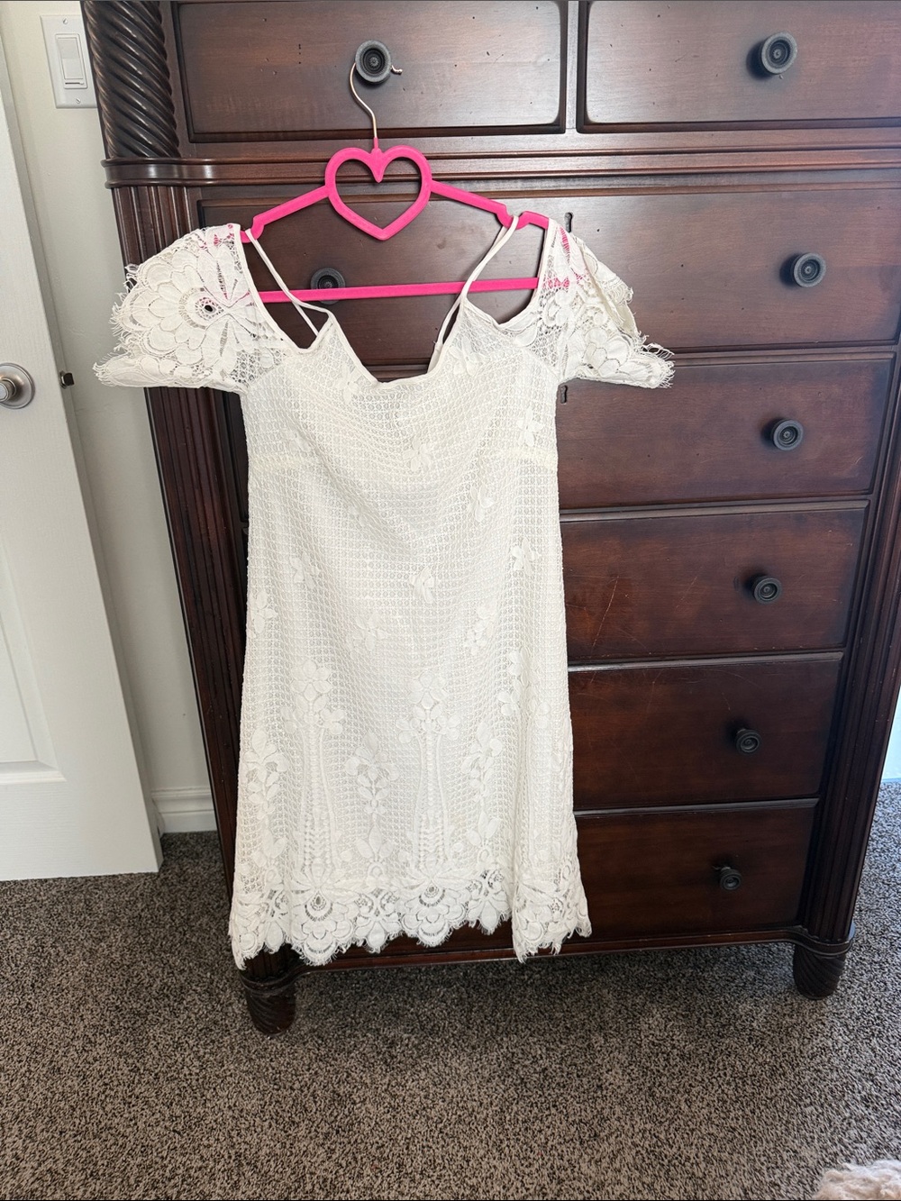 Molly Bracken White Lace Dress sz xs